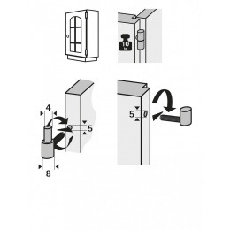 Fiche À Visser Hettich, Acier Zingué, H.28