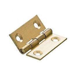 Lot De 2 Charnières Universelles Laiton Pour Meuble, L.38 X L.32 Mm