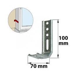 Equerre De Fixation Acier Prépeint, H.100 X L.70 X P.30 Mm