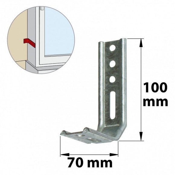 Equerre De Fixation Acier Prépeint, H.100 X L.70 X P.30 Mm