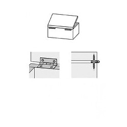 Lot De 4 Charnières Universelles Acier Pour Meuble, L.40 X L.25 Mm