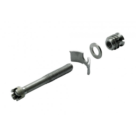 Lot De 2 Vis D'assemblage Avec Manchon Acier Brut Hettich, L.60 Mm