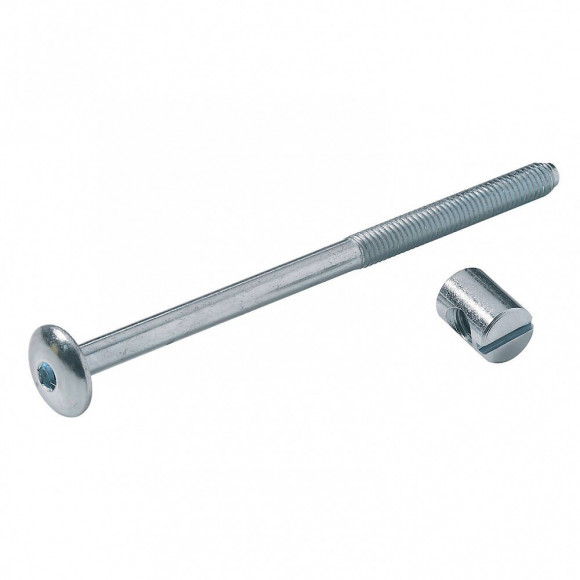 Lot De 4 Vis D'assemblage Tête Plate Et Piston Acier Zingué Hettich, L.100 Mm