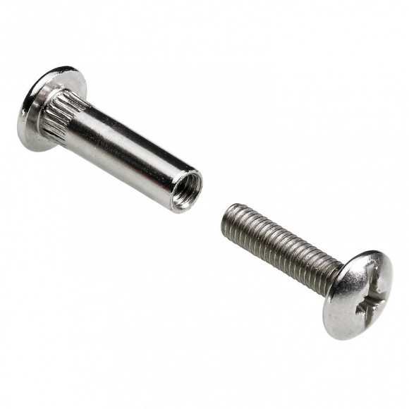 Lot De 4 Vis D'assemblage Acier Nickelé Hettich, L.50 Mm