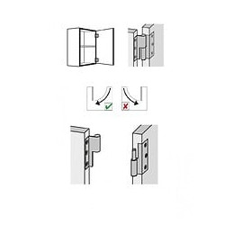 Lot De 2 Paumelles Acier Pour Meuble Hettich, L.50 X L.40 Mm