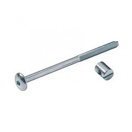 Lot De 4 Vis D'assemblage Tête Plate Et Piston Acier Zingué Hettich, L.100 Mm