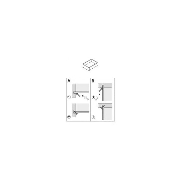 Lot De 20 Stabilisateurs D'angle Pour Paroi Arrière Plastique Hettich, L.10.7 Mm