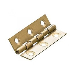 Lot De 2 Charnières Universelles Laiton Pour Meuble, L.51 X L.25 Mm