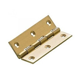 Lot De 2 Charnières Universelles Laiton Pour Meuble, L.70 X L.40 Mm