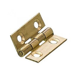 Lot De 2 Charnières Universelles Laiton Pour Meuble, L.25 X L.19 Mm