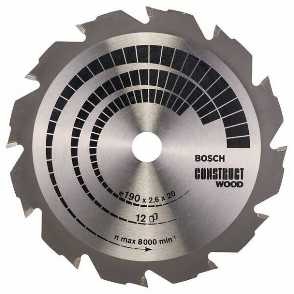 Lame Coupe Rapide Et Grossière Bosch Scie Circulaire 190 Mm Bois Et Aluminium