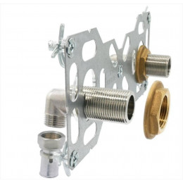 Double Sortie De Cloison Mâle Pour Tube Multicouche, Diam.16 Mm 20 X 27 Mm