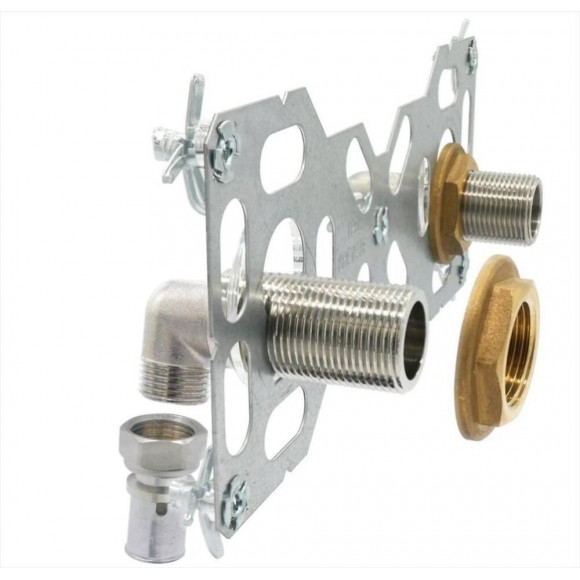 Double Sortie De Cloison Mâle Pour Tube Multicouche, Diam.16 Mm 20 X 27 Mm