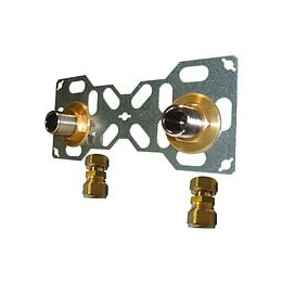 Double Sortie De Cloison Mâle À Compression Pour Tube Per, Diam.16 Mm 20 X 27 Mm