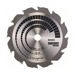 Lame Coupe Rapide Et Grossière Bosch Scie Circulaire 190 Mm Bois Et Aluminium