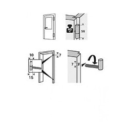 Lot De 2 Fiches À Visser Hettich, Acier Zingué, H.55 X L.15 Mm