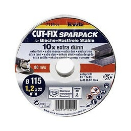 10 Disques À Tronçonner Métaux 115x1,2 Pour Meuleuse