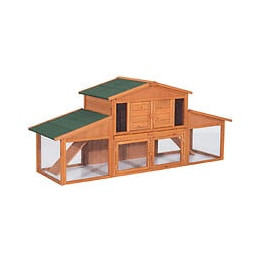 Clapier Cage À Lapins Rongeurs Poulailler Xxl 2 Étages 2 Enclos Tiroir Déjection 2,27l X 0,70l X 1h M Bois Massif Pin