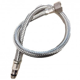 Tube En Acier Inoxydable Chromé Pour Mitigeur / Robinet, Diamètre 8 Mm X 35 Cm Raccord F3 / 8