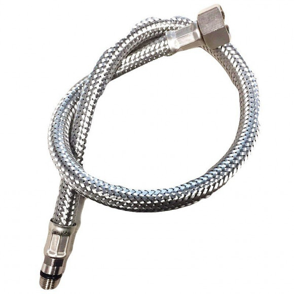 Tube En Acier Inoxydable Chromé Pour Mitigeur / Robinet, Diamètre 8 Mm X 35 Cm Raccord F3 / 8