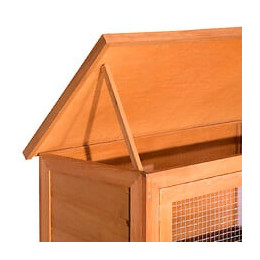 Cage A Lapin Poulailler Clapier En Bois De Pin De Grande Taille Avec 2 Etages 120x48x100 Cm
