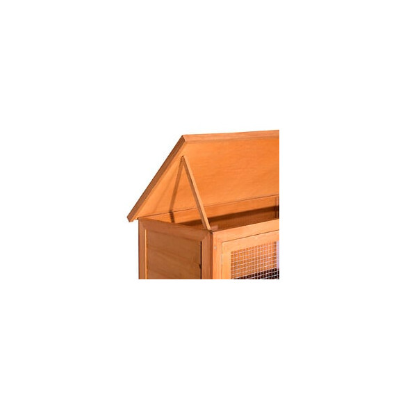 Cage A Lapin Poulailler Clapier En Bois De Pin De Grande Taille Avec 2 Etages 120x48x100 Cm