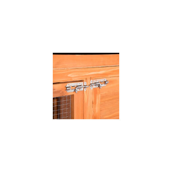 Cage A Lapin Poulailler Clapier En Bois De Pin De Grande Taille Avec 2 Etages 120x48x100 Cm
