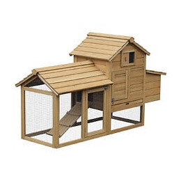 Petit Poulailler Cottage Cage À Poules Sur Pied Dim. 151l X 54l X 87h Cm Multi-équipement Bois Massif De Pin