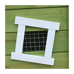 Clapier Cage À Lapins Style Cabane Et Pré Dim. 155l X 55l X 65h Cm Multi-équipement Bois Massif Pin Vert Blanc