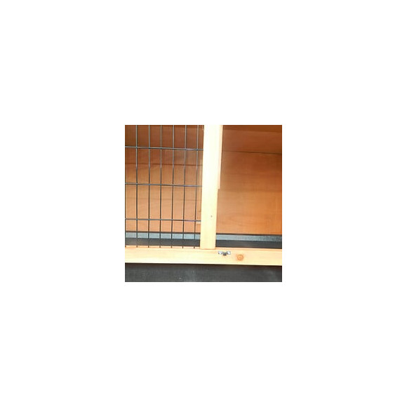 Clapier Sur Pieds Cage À Lapin Double Niveau Plateaux Excréments Coulissants 4 Portes Verrouillables Dim. 137l X 50l X 93h Cm
