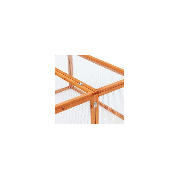 Clapier Cage À Lapins Extérieur Intérieur Pliable 2 Portes Supérieures 181l X 100l X 48h Cm Bois Massif Pin