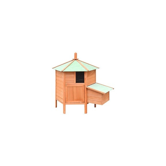 Poulailler Bois De Pin Massif Et Sapin 126x117x125 Cm - Brun - Abris Et Cages Pour Petits Animaux - Brun - Brun