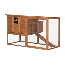 Poulailler Cottage Cage À Poules Sur Pied Dim. 168l X 110l X 101h Cm Multi-équipement Bois Sapin Lasuré