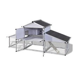 Poulailler En Aluminium Avec Cours Et 1 Pondoir -