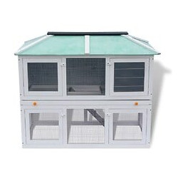 Cage Double Pour Animaux Bois - Blanc