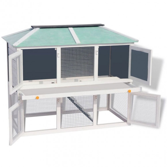 Cage Double Pour Animaux Bois - Blanc