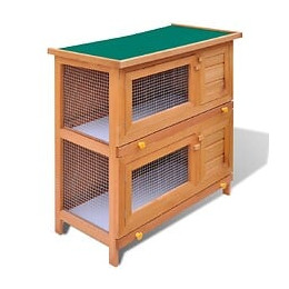 Clapier 4 Portes Bois - Brun