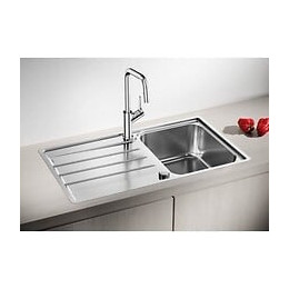 Blanco Lemis 45s-if - Evier - Inox Brosse - 1 Cuve - Reversible - Vidage Auto - A Encastrer A Fleur De Plan