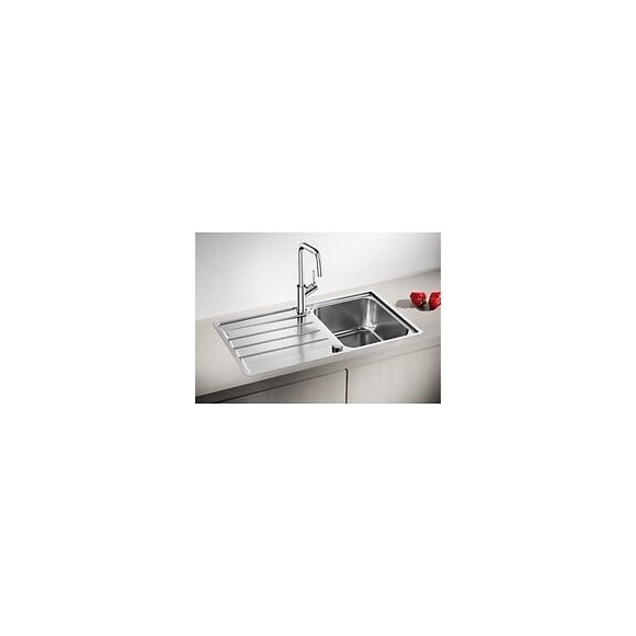 Blanco Lemis 45s-if - Evier - Inox Brosse - 1 Cuve - Reversible - Vidage Auto - A Encastrer A Fleur De Plan