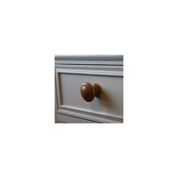 Bouton De Meuble Régence Hêtre Bois H.40 X L.40 X P.33 Mm