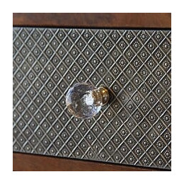 Bouton De Meuble, Plastique Nickelé Mat