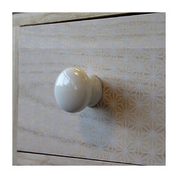 Bouton De Meuble Univers Blanc Bois H.45 X L.45 X P.36 Mm