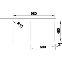 Blanco Lemis Xl 6s-if - Evier - Inox Brosse - 1 Grande Cuve - Egouttoir Reversible - Vidage Auto - A Encastrer A Fleur De Plan