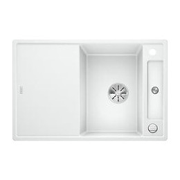 Blanco Axia Iii 45s - Evier - Silgranit - 1 Cuve - Reversible - Vidage Auto - Siphon Inclus - Planche A Decouper Verre - Blanc