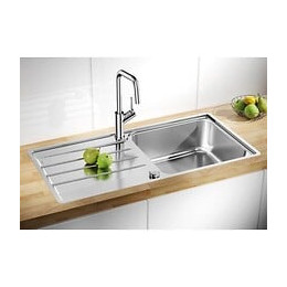 Blanco Lemis Xl 6s-if - Evier - Inox Brosse - 1 Grande Cuve - Egouttoir Reversible - Vidage Auto - A Encastrer A Fleur De Plan