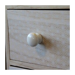 Bouton De Meuble Univers Blanc Bois H.35 X L.35 X P.30 Mm