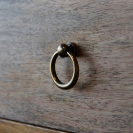 Bouton De Meuble Rond Vieil Or Zamak H.36 X L.35 X P.13 Mm