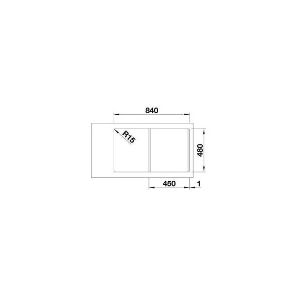 Blanco Lemis 45s-if - Evier - Inox Brosse - 1 Cuve - Reversible - Vidage Auto - A Encastrer A Fleur De Plan