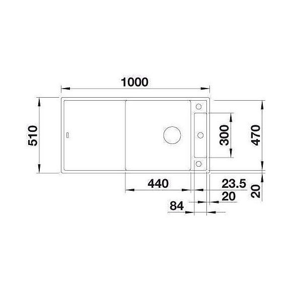 Blanco Axia Iii Xl 6s - Evier - Silgranit - 1 Grande Cuve - Reversible - Vidage Auto - Siphon Inclus - Planche En Verre - Blanc