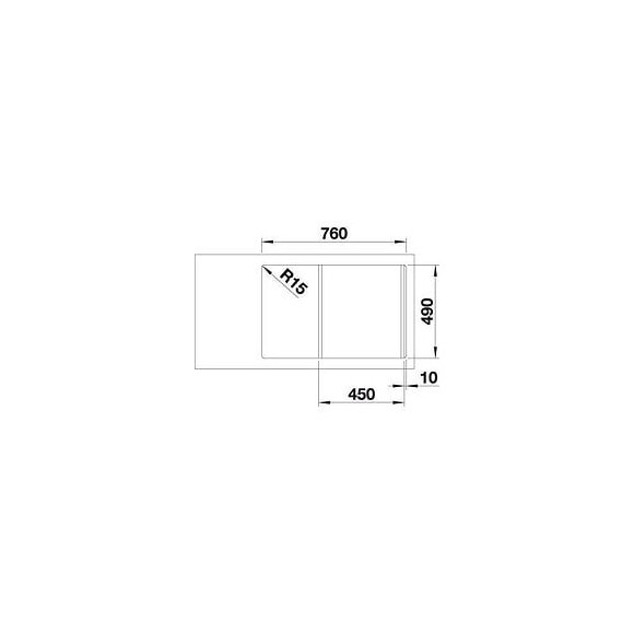 Blanco Axia Iii 45s - Evier - Silgranit - 1 Cuve - Reversible - Vidage Auto - Siphon Inclus - Planche A Decouper Verre - Blanc